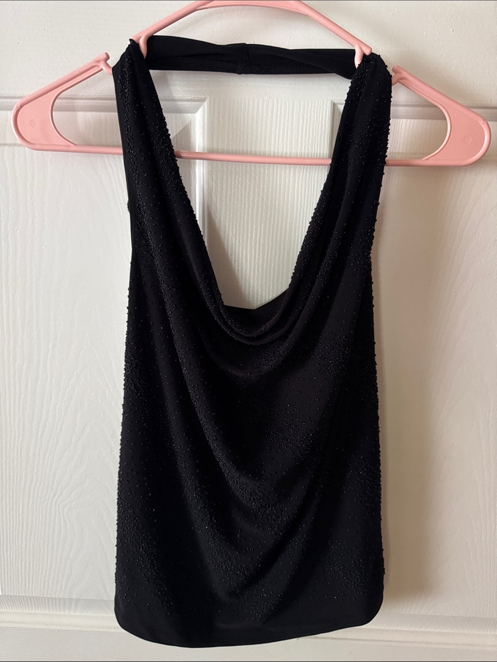Fashion Bug Sequin Halter Neck Low Back Top Large